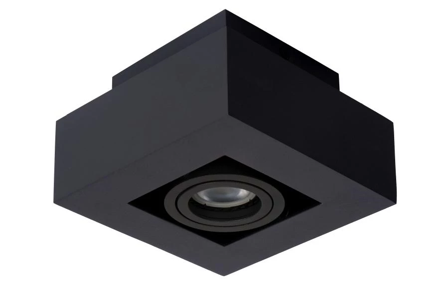 Lucide XIRAX - Spot plafond - LED Dim to warm - GU10 - 1x5W 2200K/3000K - Noir - éteint
